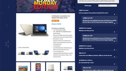 Walmart Live 'Cyber Monday Edition' Landing Page
