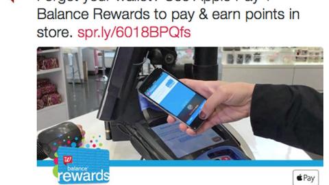 Walgreens Apple Pay 'Balance Rewards' Tweet