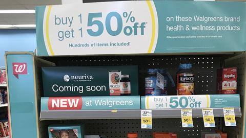 Neuriva Walgreens 'Coming Soon' Shelf Blocker