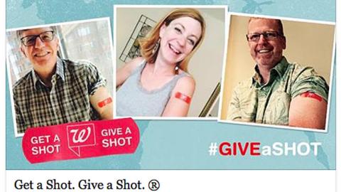Walgreens 'Get a Shot. Give a Shot' Facebook Update