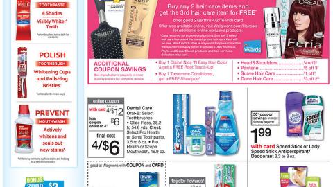 Walgreens '3 for 2' Hair Care Feature