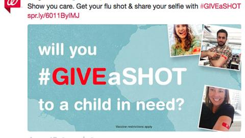 Walgreens 'Give a Shot' Tweet