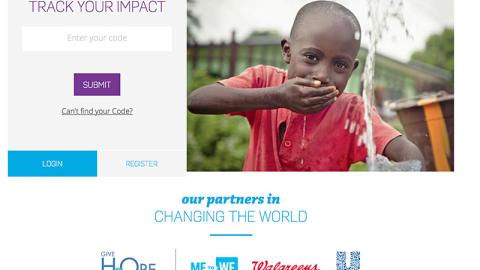 Unilever Walgreens 'Track Your Impact' Website