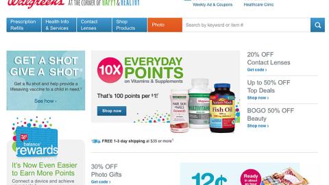 Walgreens 'Get a Shot. Give a Shot' Home Page Ad