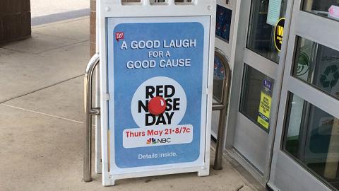 Walgreens 'Red Nose Day' A-Board