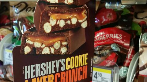 Hershey's Cookie Layer Crunch Walgreens Shelf Talker