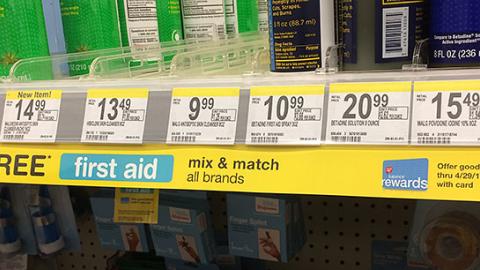 Walgreens 'First Aid' Shelf Strip