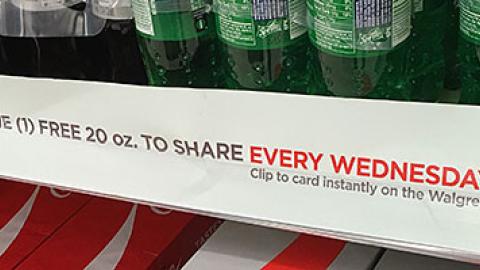 Coca-Cola Walgreens 'Buy One, Share One' Shelf Strips