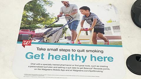 Walgreens 'Get Healthy Here' Counter Cling