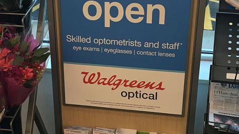 Walgreens Optical Stanchion Sign