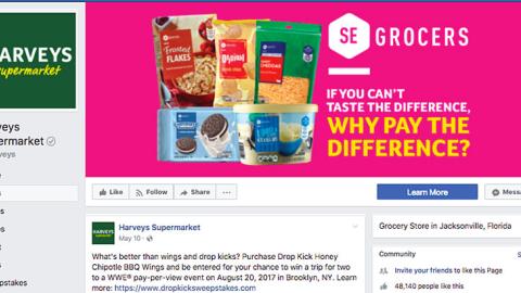 Harveys SE Grocers 'Why Pay the Difference' Facebook Cover