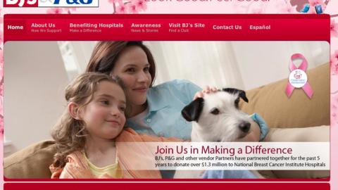 BJ's P&G 'Look Good. Feel Good' Home Page