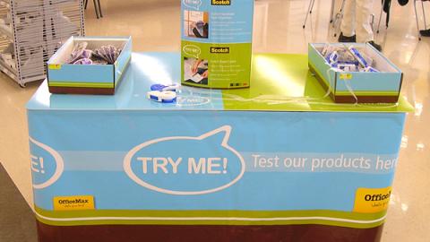 OfficeMax "Try Me" Table