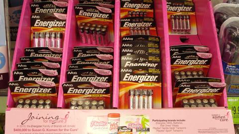 Energizer 'Joining for the Cure' Shelf Tray
