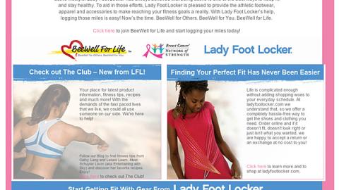 Bumble Bee Lady Foot Locker 'BeeWell for Life' Microsite