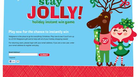 Walgreens 'Stay Jolly' Instant-Win Game Page