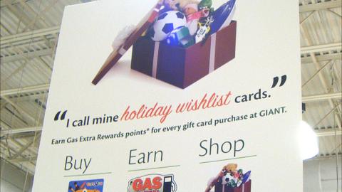 Giant-Carlisle Gift Card 'Holiday Wishlist' Ceiling Sign