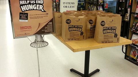 Dominick's 'Help Us End Hunger' Table Display