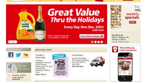 Safeway 'Great Value Thru the Holidays' Carousel Ad