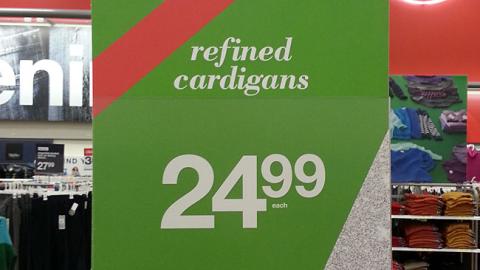 Target 'Refined Cardigans' Holiday Rack Topper