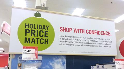 Target 'Holiday Price Match' Endcap Header