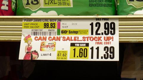 ShopRite 'Can Can Sale' Price Label