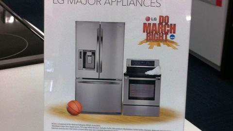 LG 'Do March Right' Countertop Sign
