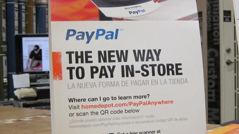 Home Depot PayPal Counter Card