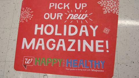 Walgreens 'Holiday Magazine' Floor Cling