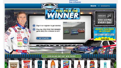 Kroger Daytona 500 Instant-Win Microsite