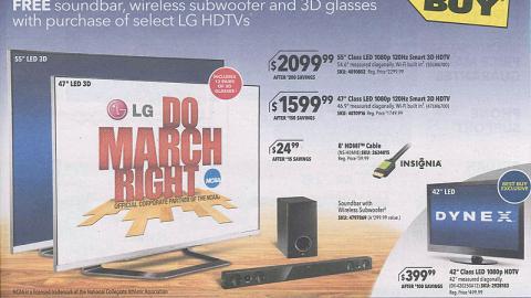 Best Buy LG 'Do March Right' Circular Cover