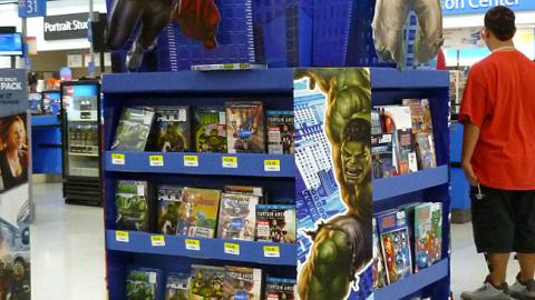 Marvel Walmart 'Avengers' DVD Pallet Display
