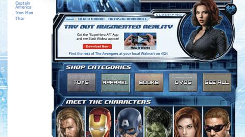 Walmart 'Avengers' Microsite