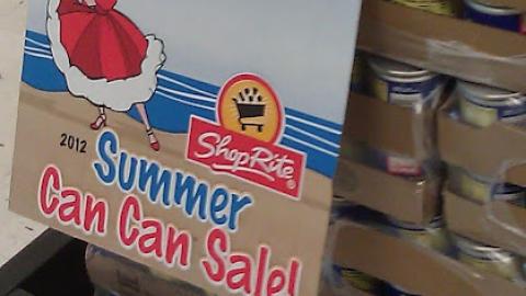 ShopRite 'Summer Can Can Sale' Shelf Sign
