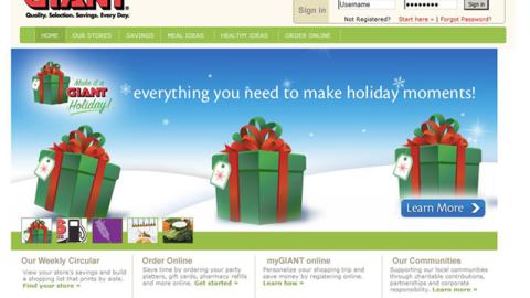 Giant-Carlisle 'Holiday Moments' Leaderboard Ad