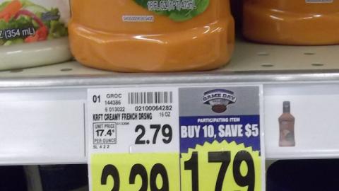 Kroger 'Game Day Greats' Price Label