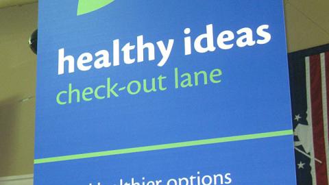 Martin's 'Healthy Ideas' Ceiling Sign