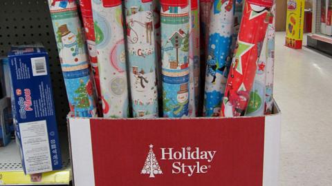 Holiday Style 'Gift Wrap' Dump Bin