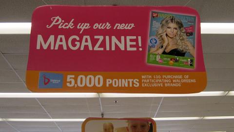 Walgreens 'Magazine' Ceiling Sign