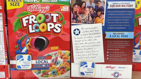 Froot Loops Walmart 'Saluting Heroes Together' Packaging