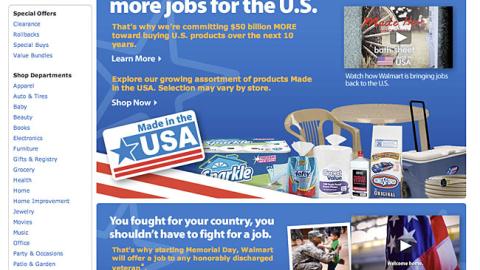 Walmart 'American Jobs' Webpage
