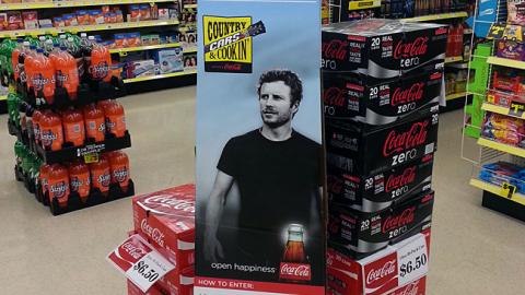 Dollar General Coke 'Country, Cars & Cookin'' Standee