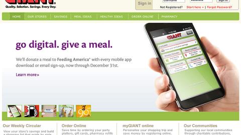 Giant-Carlisle 'Go Digital. Give a Meal' Carousel Ad