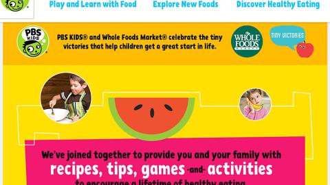 PBS Kids Whole Foods 'Tiny Victories' Landing Page