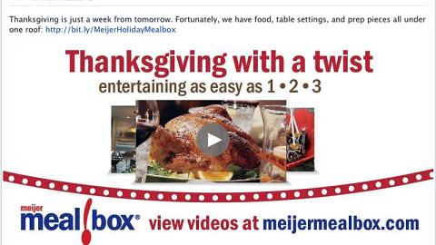 Meijer 'Holiday Mealbox' Facebook Update