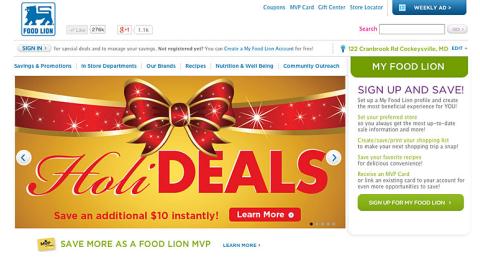 Food Lion 'Holideals' Carousel Ad