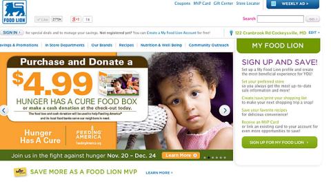 Food Lion 'Hunger Has a Cure' Carousel Ad