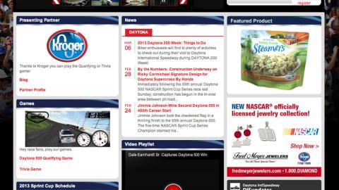 Kroger Daytona 500 Home Page