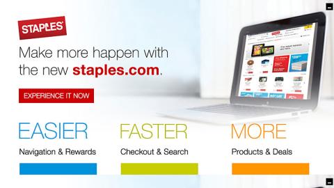 Staples Website Redesign Landing Page
