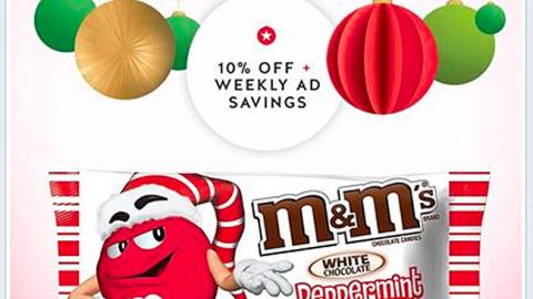 Target M&M's 'Peppermint Joy' Facebook Update